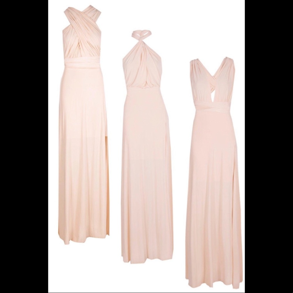 Peach Cream Infinity Dress - Picture 2 of 16
